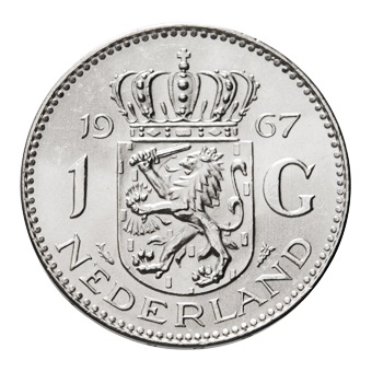 hoorbaar omvang uitlijning Nederlandse zilveren Gulden 1967 - 101 munten