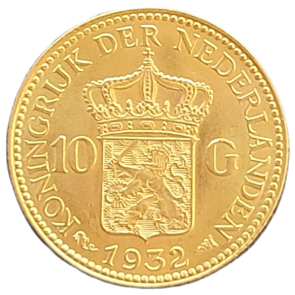gouden tien gulden wilhelmina 1932
