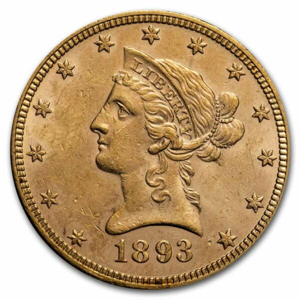 American Eagle 10 dollar 1880 1893 101muntennl back