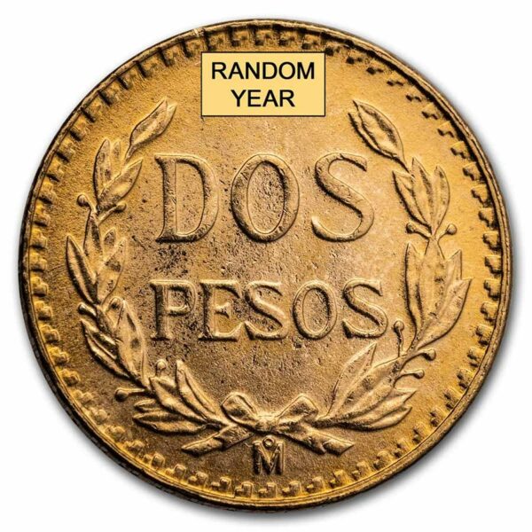 Gouden Mex.2 Pesos centenario 101muntennl back