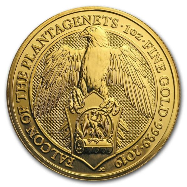 Gouden Queens Beast Falcon of the Plantagenets 1 oz 2019