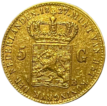 5 gulden 1827 B (ZF+)