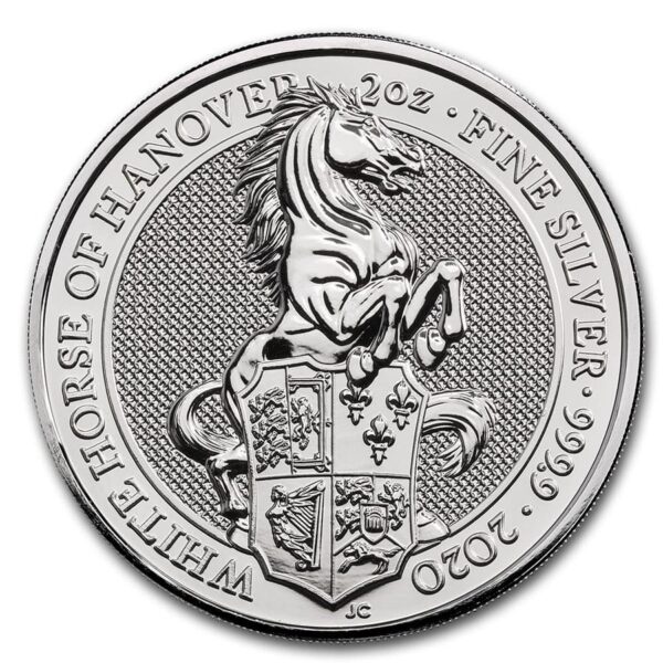 Queens Beast 2 oz 2020 White Horse of Hanover