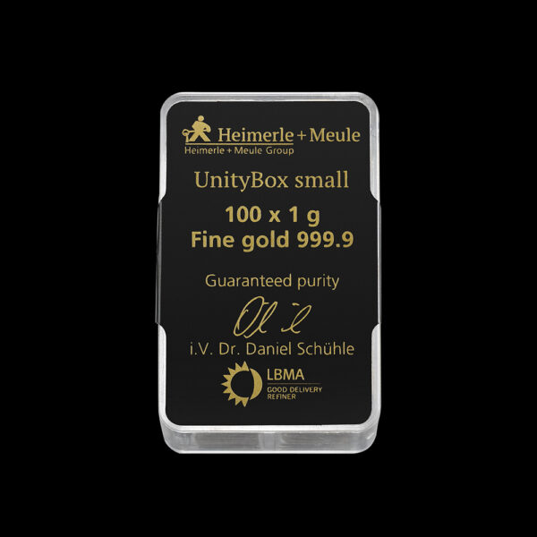 UnityBox Goud 100 x 1 gram achterkant