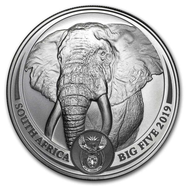 Big 5 Elephant 1 oz 2019 voorkant 101munten