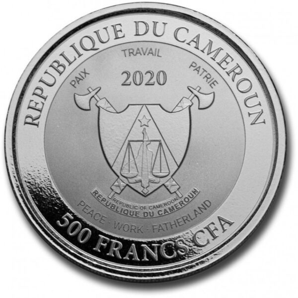 Cameroun Mandrill 1 oz 2020 back 101munten