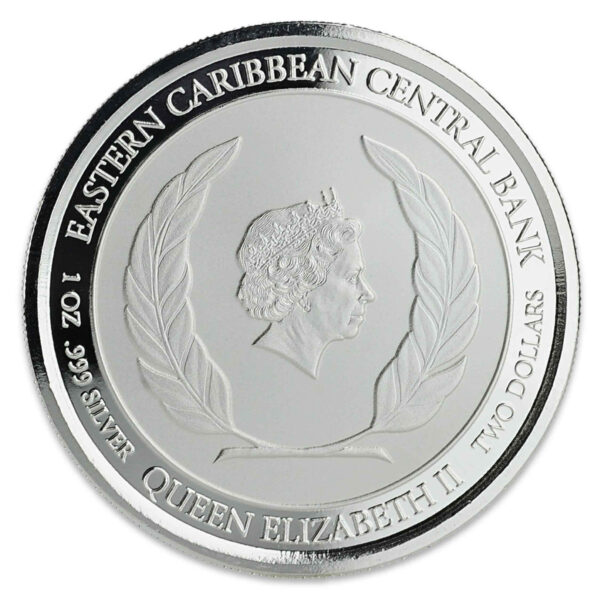 Anguilla Coat of Arms 1 oz 2020 EC8 ahterkant 101munten