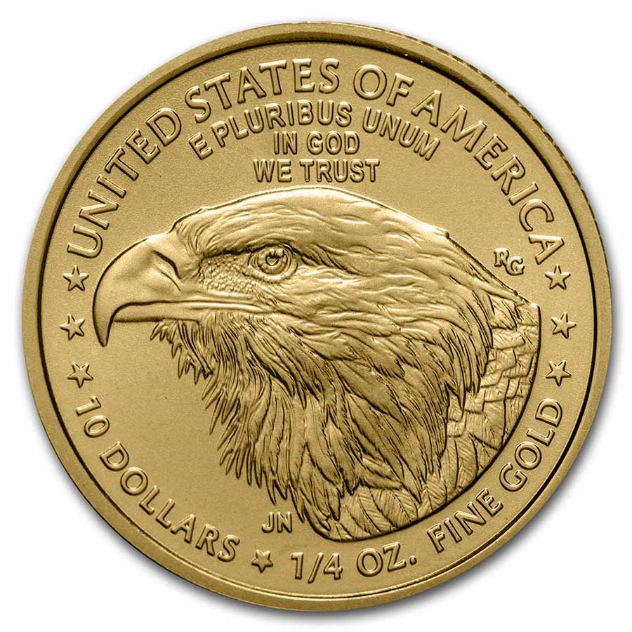 Jeugd spreiding Uitdrukkelijk Gouden American Eagle 1/4 oz 2021 type 2 - 101 munten