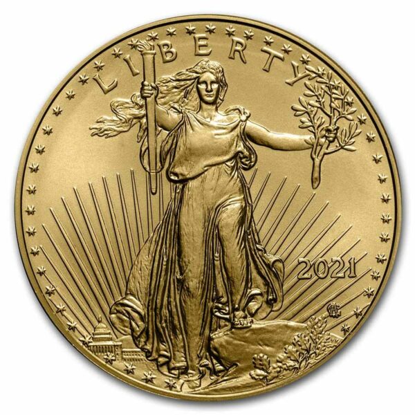 Gouden American Eagle 1 oz 2021 type 2 voorkant 101munten