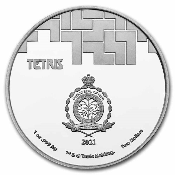Niue Tetris 1 oz 2021 achterkant 101munten