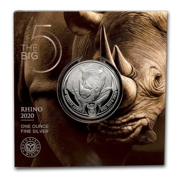 Big 5 Rhino 1 oz 2020 voorkant 2 101munten