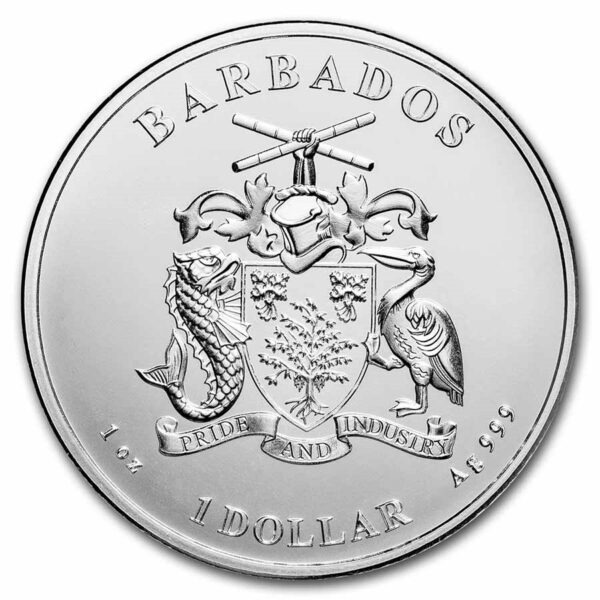 Barbados Octopus 1 oz 2021 back 101munten