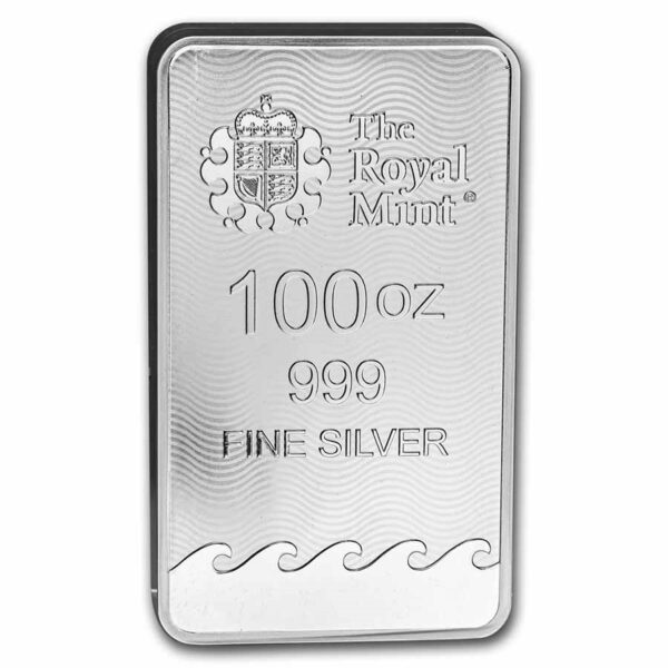The Royal Mint zilverbaar 100 oz back 101munten