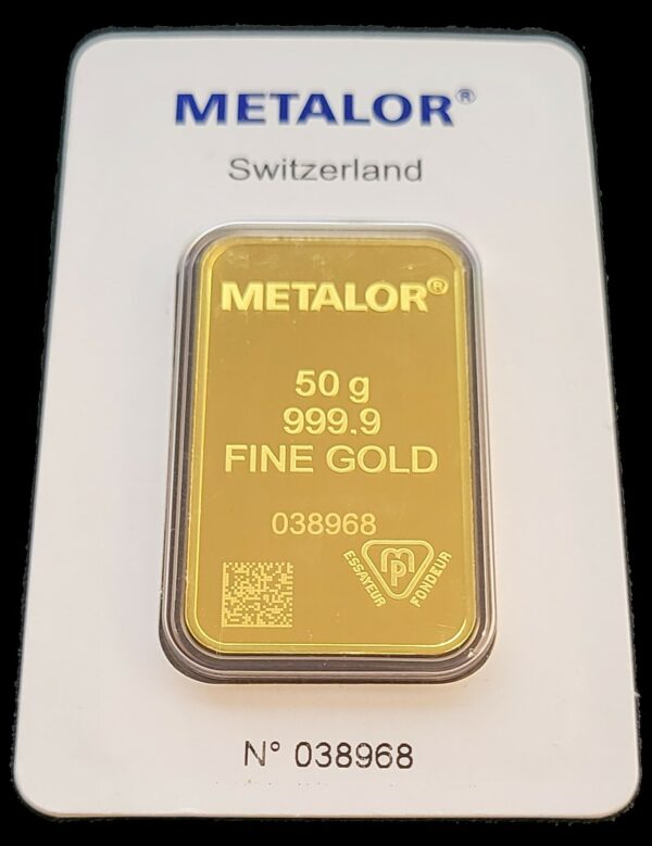 Metalor 50 gram goudbaar