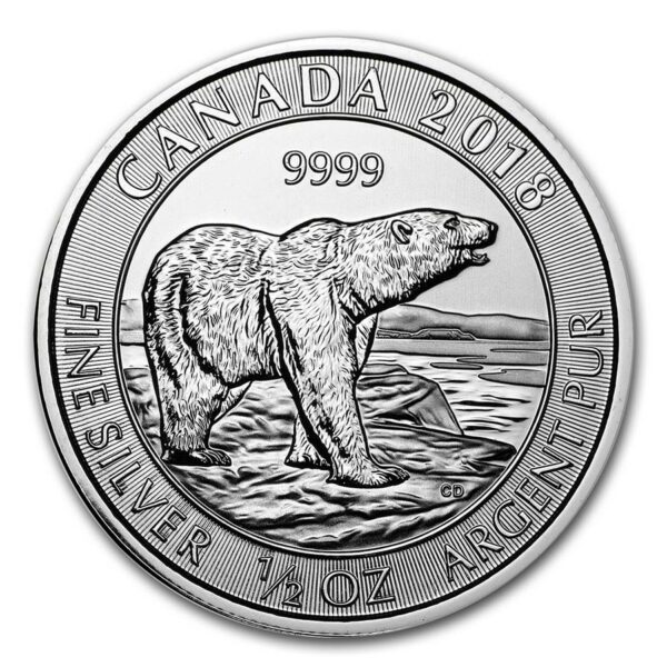 Canada Polar Bear 0.5 oz 2018 front 101munten
