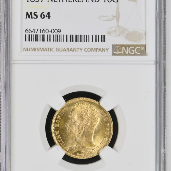 10 Gulden 1837 NGC MS64