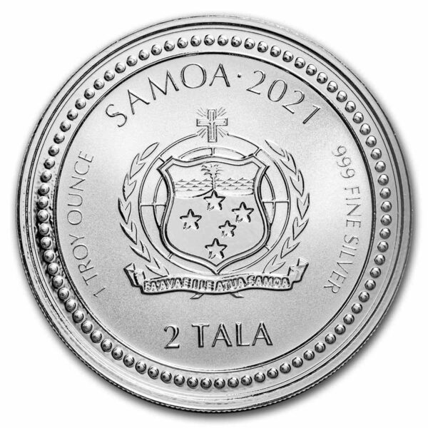 Samoa Seahorse 1 oz 2021 achterkant 101munten