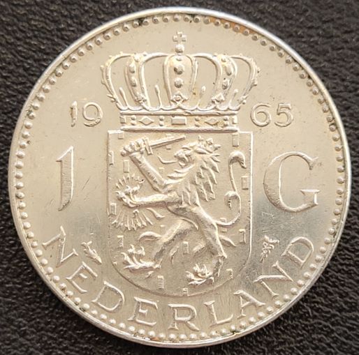 Lieve Typisch voldoende Nederlandse zilveren Gulden 1965 - 101 munten