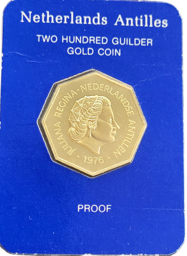 Gouden 200 Gulden 7.55 gram Nederlandse Antillen front