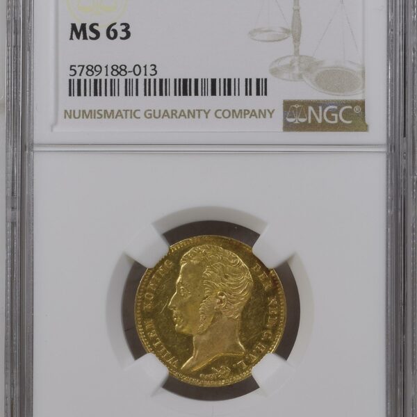 Gouden Willem I 10 gulden 1840 MS63 NGC