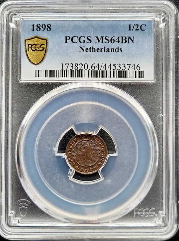 0.5 cent 1898 MS64 BN PCGS 44533746 101munten