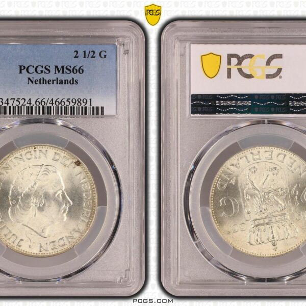 2 1/2 gulden 1966 ms66 pcgs