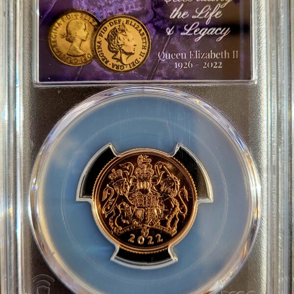 Gouden Sovereign 2022 PCGS MS69 Platinum Jubilee