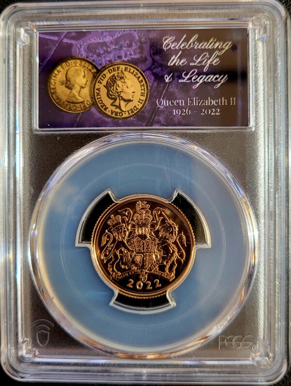 Gouden Sovereign 2022 PCGS MS69 Platinum Jubilee