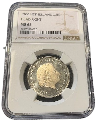 2 1/2 gulden 1980 MS65 NGC