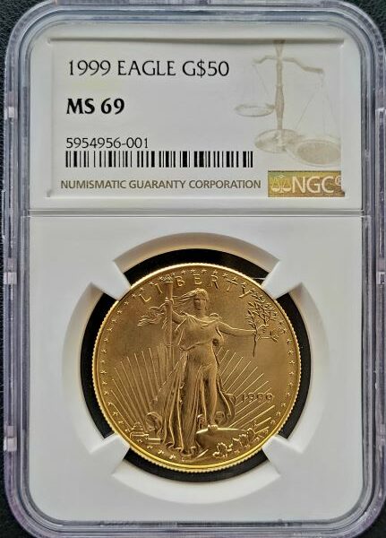 Gouden American Eagle 1 oz 1999 NGC MS69