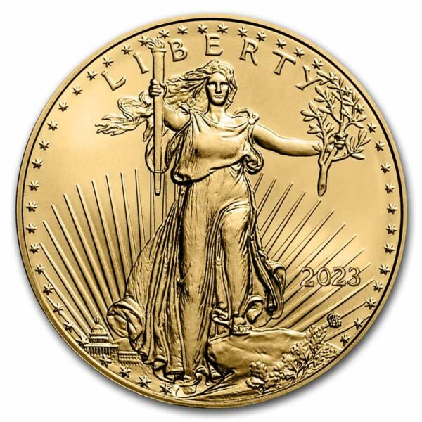 Gouden American Eagle 1 oz 2023 voorkant 101munten