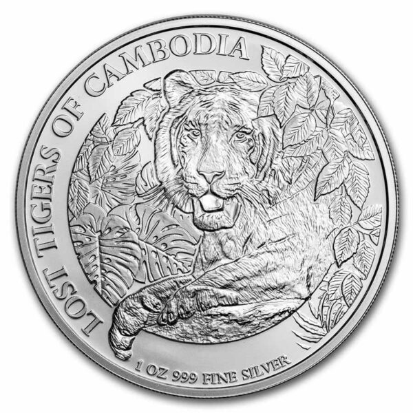 Lost tigers of Cambodia 2023 1oz zilver 101muntennl front