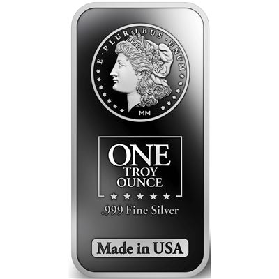 alledaags Rommelig Munching 1 oz Morgan Zilver baar (Mason Mint U.S.A) | 101 munten