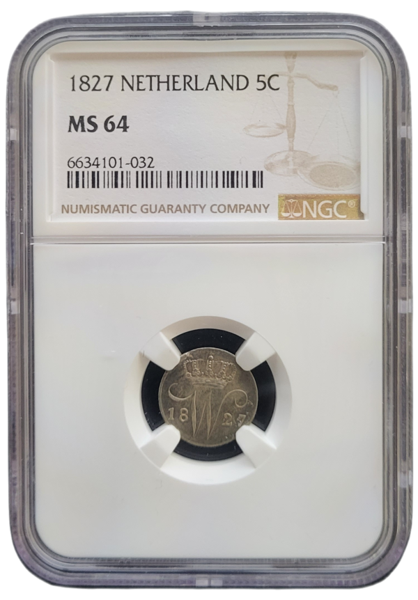 5 cent 1827 Utrecht MS64