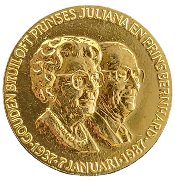 Gouden Huwelijkspenning Juliana en Bernhard 1937/1987