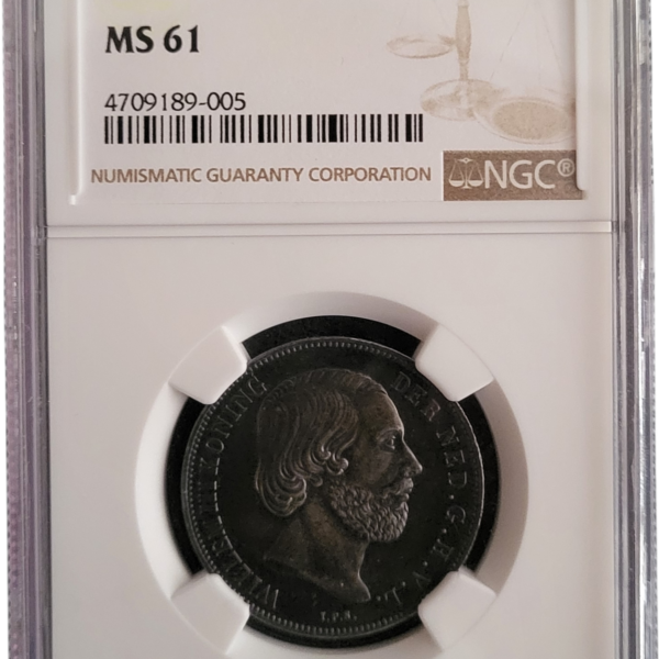 Patina 1 gulden 1861 NGC MS61