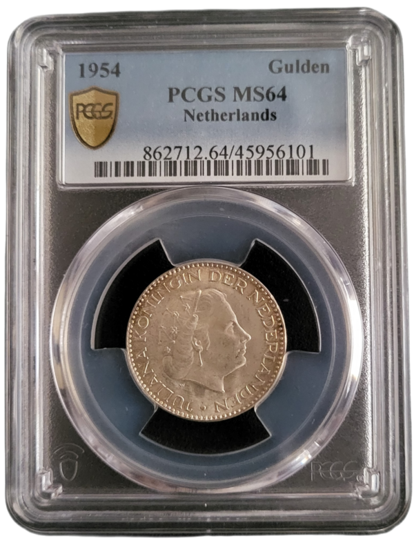 1 gulden 1954 MS64 PCGS