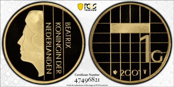 Gouden 1 gulden 2001 PCGS PL70