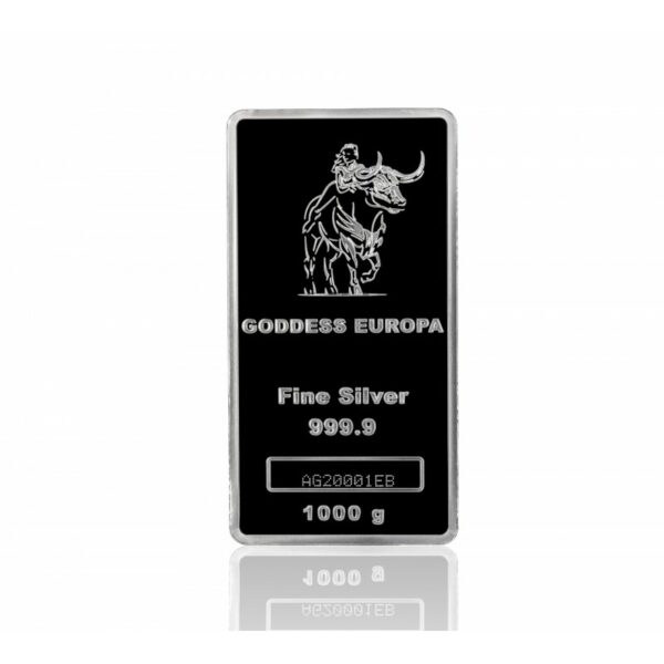 1 kg goddess europa silver coin bar front