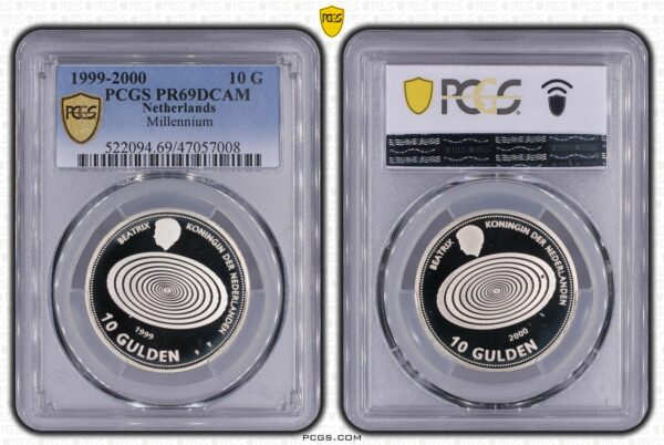 Serie 10 gulden 1994/1999 Proof (5 stuks) PR69DCAM PCGS gecertificeerd