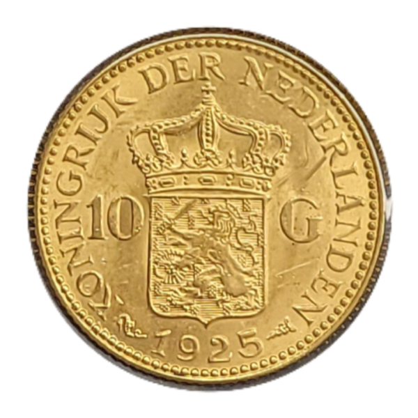 gouden 10 gulden wilhelmina 1925b