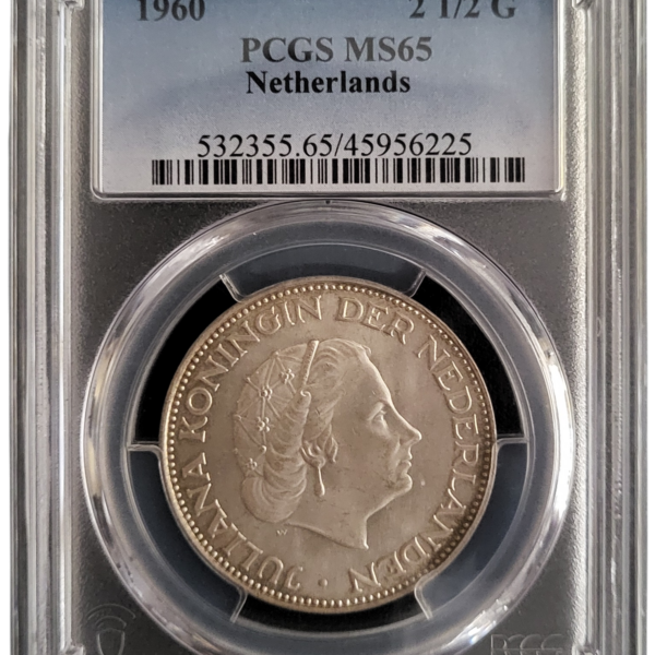 2 1/2 gulden 1960 MS65 PCGS