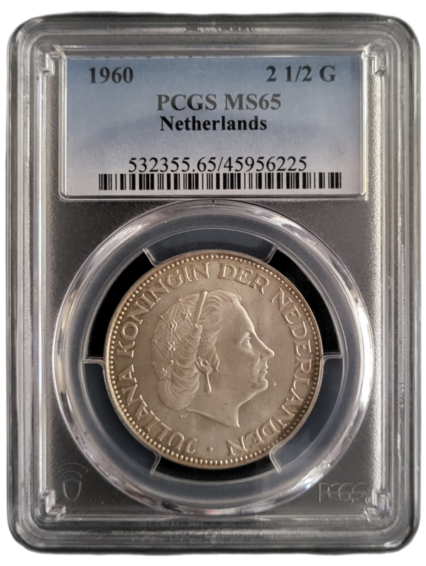 2 1/2 gulden 1960 MS65 PCGS