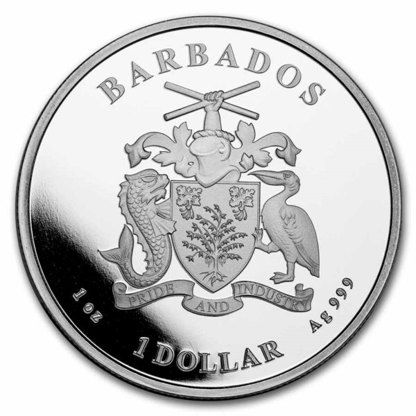 2023 barbados 1 oz silver caribbean seahorse bu 269742 obv 1