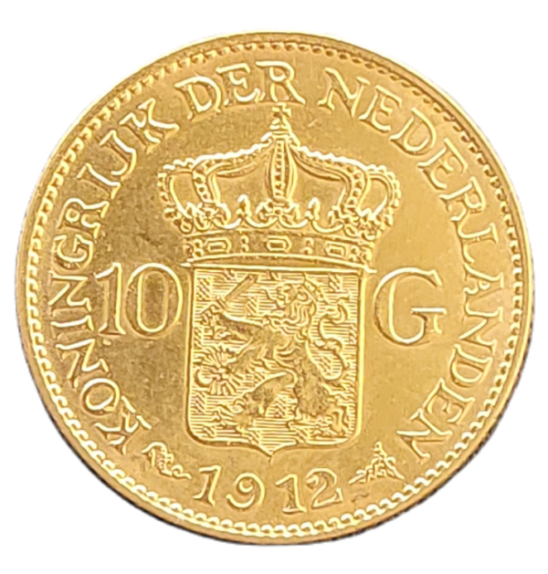 Gouden 10 gulden Wilhelmina 1912