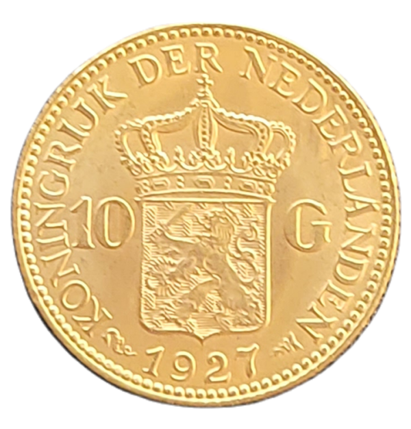 Gouden 10 gulden Wilhelmina 1927