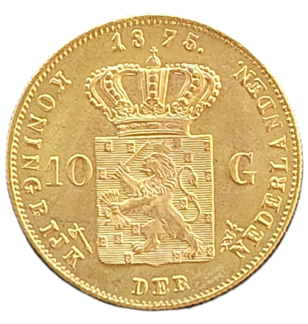 Gouden tien gulden Willem III 1875