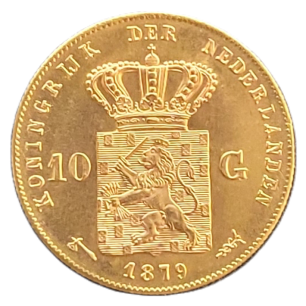 Gouden tien gulden Willem III 1879