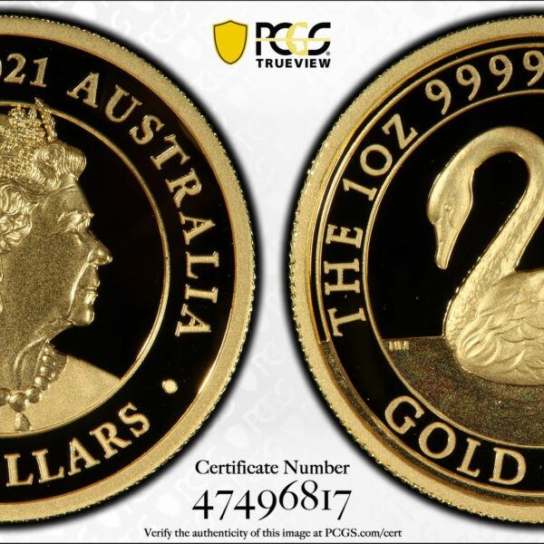 Australia Gold Swan 2021 P5 mintage 188 pcs