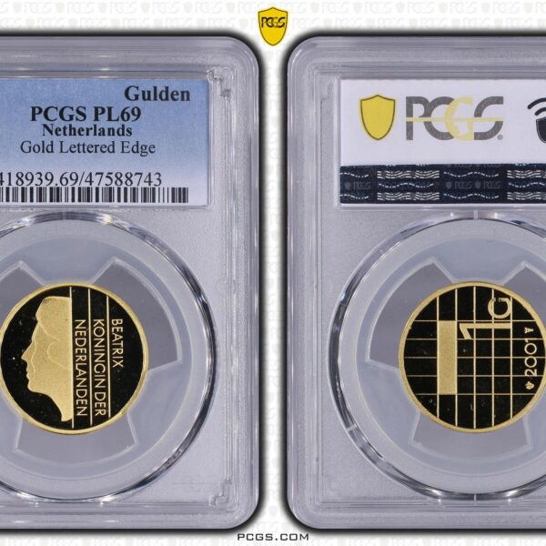 Gouden 1 gulden 2001 pl69 pcgs